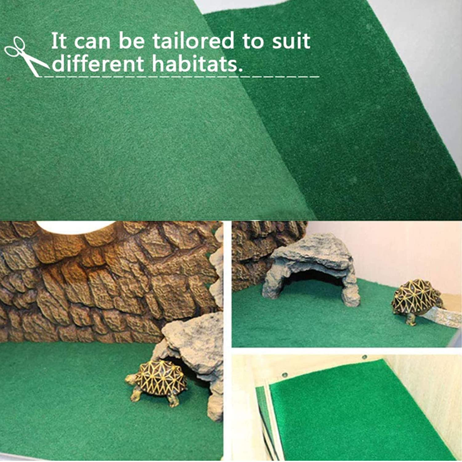 Tfwadmx Reptile Carpet Mat Large Substrate Liner Bedding Reptile Supplies for Terrarium Lizards Snakes Bearded Dragon Gecko Chamelon Turtles Iguana (39"X20")