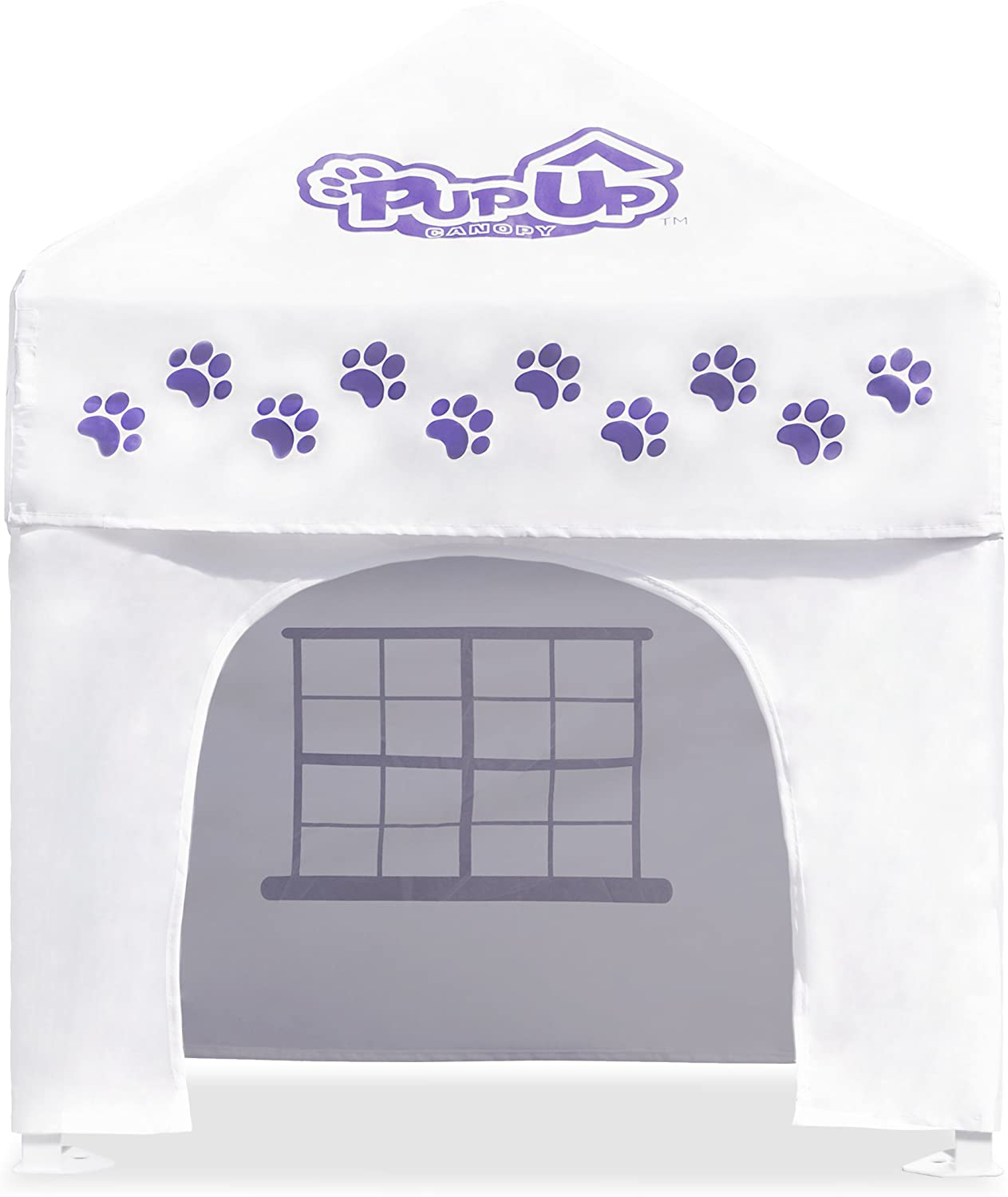 Caravan Canopy PUP02010 Pupup Canopy Instant and Portable Shelter, White/Purple, Small Dog House Animals & Pet Supplies > Pet Supplies > Dog Supplies > Dog Houses Caravan Canopy Small  