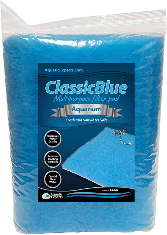 Aquatic Experts Classic Bonded Aquarium Filter Pad - Blue and White Aquarium Filter Media Roll Bulk Can Be Cut to Fit Most Filters, Made in USA Animals & Pet Supplies > Pet Supplies > Fish Supplies > Aquarium Filters Aquatic Experts 12" by 72" by 3/4" Thick  