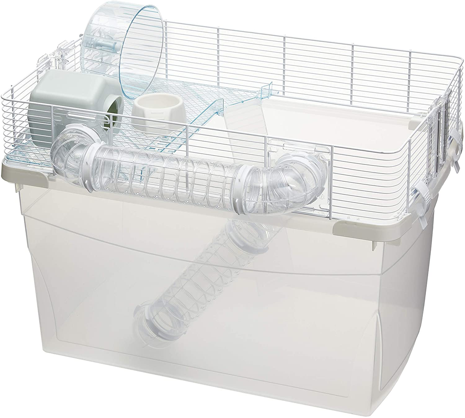 Duna Space Gerbil & Hamster Cage, Extra-Deep 11.5-Inch Base Promotes Instinctual Burrowing While Containing Litter & Debris, Includes ALL Accessories and Play Tunnels, 22.6L X 18.7W X 21.5 Inches Animals & Pet Supplies > Pet Supplies > Small Animal Supplies > Small Animal Habitat Accessories Ferplast   