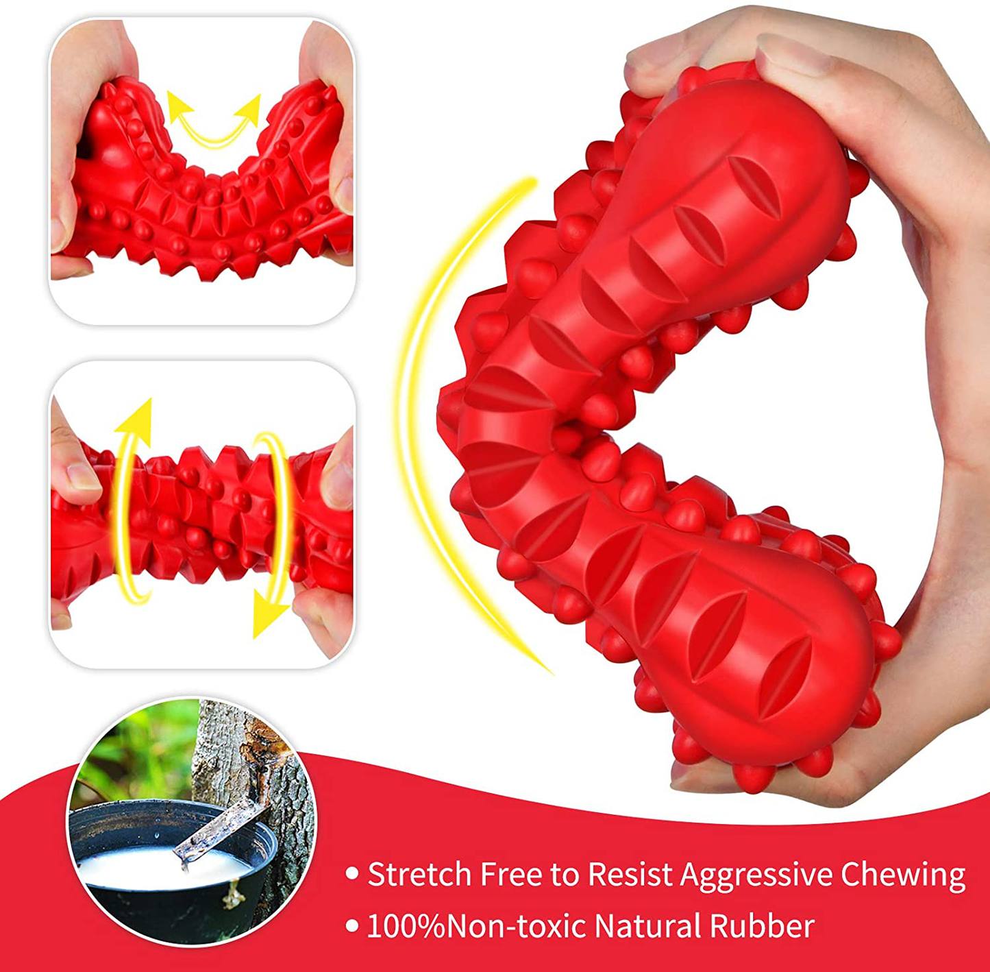 Dog Toys for Aggressive Chewers Large Breed, Durable Dog Chew Toy, Nearly Indestructible Dog Toys for Large Dogs, Tough Natural Rubber Puppy Chew Toys for Medium Dog Teeth Cleaning Animals & Pet Supplies > Pet Supplies > Dog Supplies > Dog Toys LEGEND SANDY   