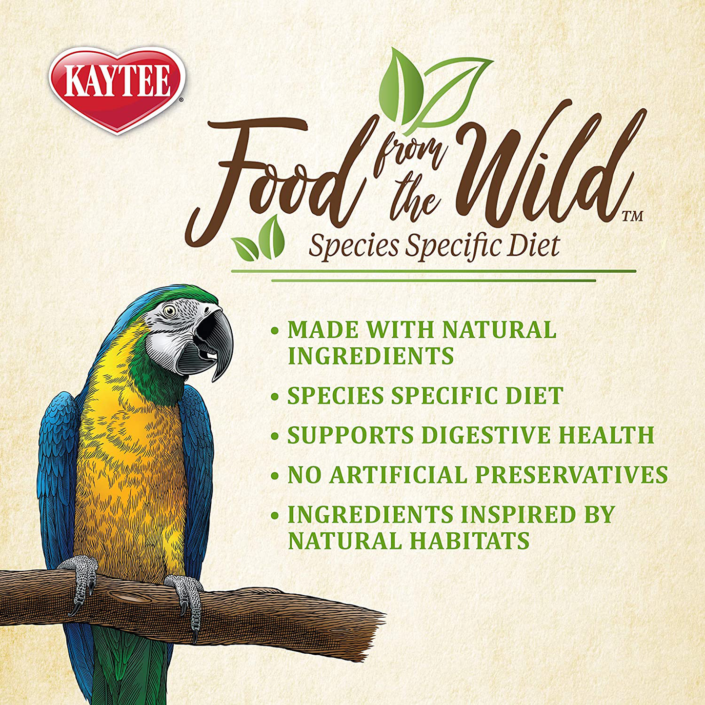 Kaytee Food from the Wild, Macaw Food, 2.5 Pounds