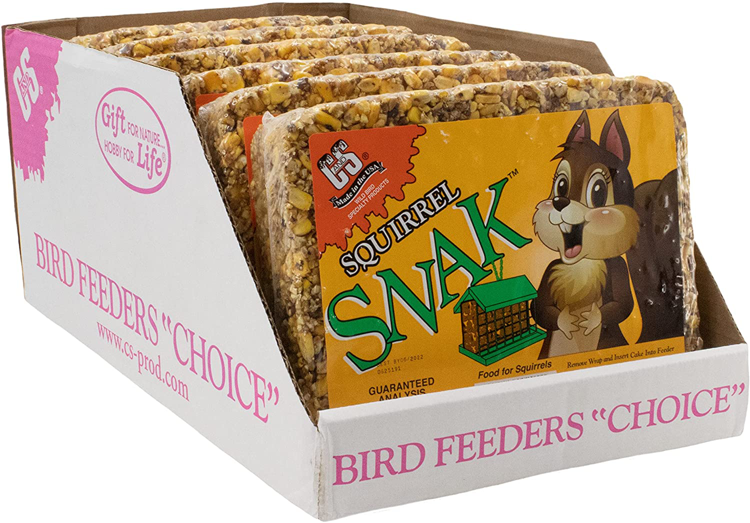C&S Wild Bird Snak and Suet Cakes, 6 Pack