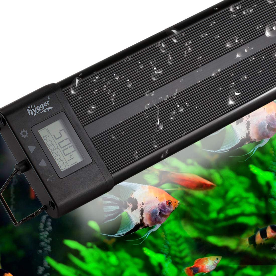 Hygger Aquarium Programmable LED Light, Full Spectrum Plant Fish Tank Light Extendable Brackets with LCD Setting Display, IP68 Waterproof, 7 Colors, 4 Modes for Novices Advanced Players Animals & Pet Supplies > Pet Supplies > Fish Supplies > Aquarium Lighting hygger 72W - 48in~55in  