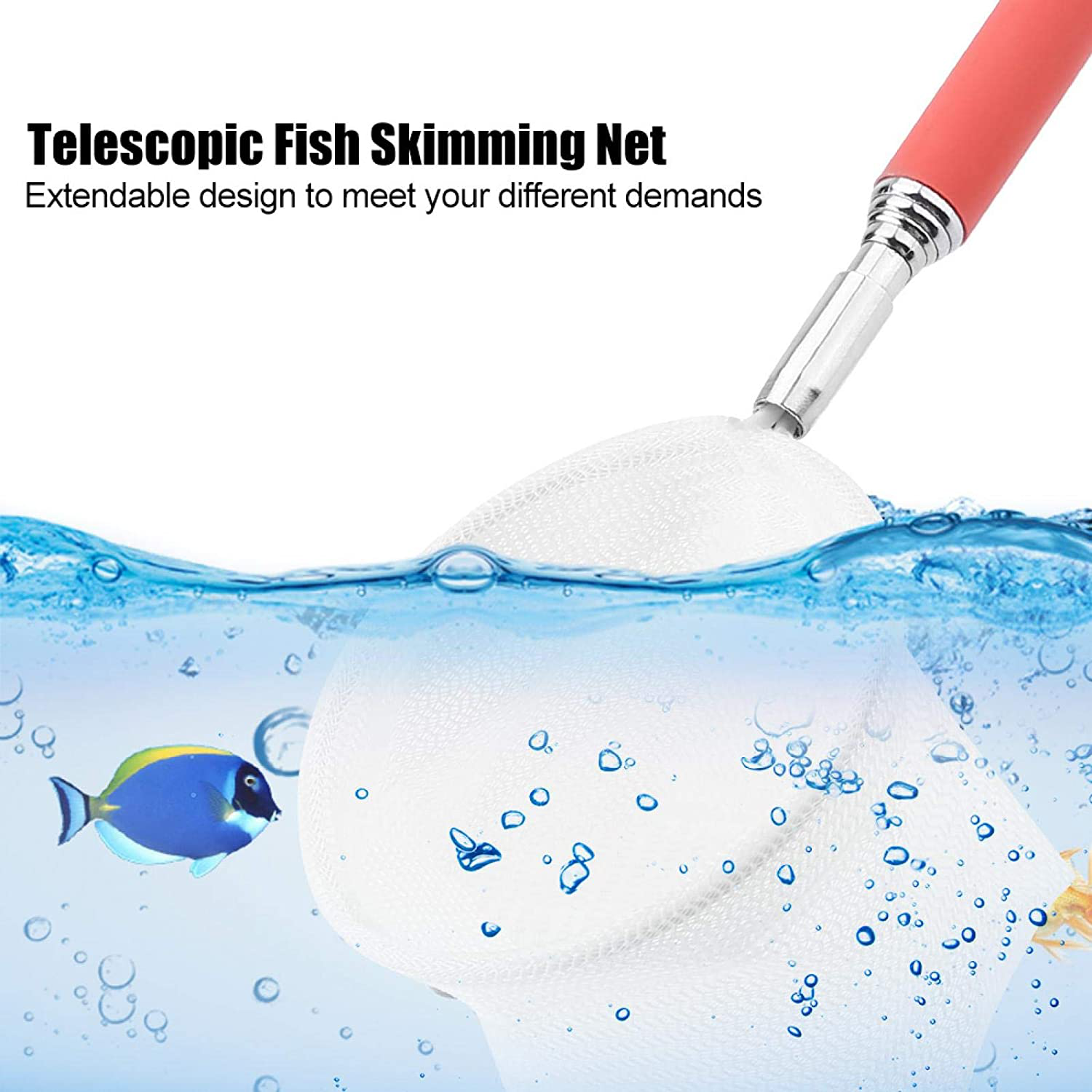 Extendable Telescopic Fish Shrimp, 20-56.5Cm Extendable Telescopic Fish Shrimp Skimming Net Safe Fish Catching or Releasing for Aquarium Fish Tank Pond Animals & Pet Supplies > Pet Supplies > Fish Supplies > Aquarium Fish Nets Sheens   