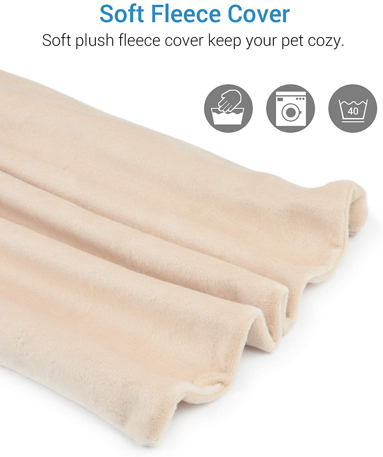 NICREW Pet Heating Pad for Dogs and Cats, Heated Pet Mat with Steel-Wrapped Cord and Soft Fleece Cover Animals & Pet Supplies > Pet Supplies > Cat Supplies > Cat Beds NICREW   