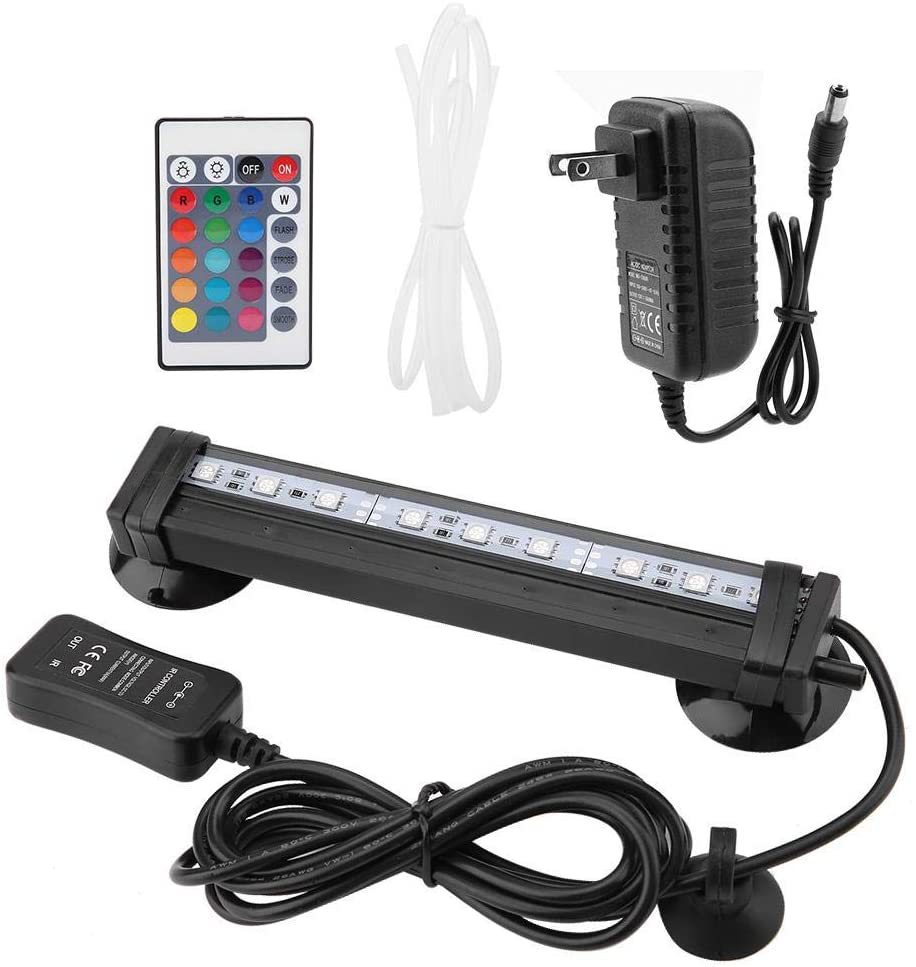 TOPINCN LED Aquarium Light Fish Tank Bubble Light Underwater Led Light with Remote Control + Manual Color Change - Highlight Colorful Aquarium Light Kit(Us Plug) Animals & Pet Supplies > Pet Supplies > Fish Supplies > Aquarium Lighting TOPINCN 16cm  