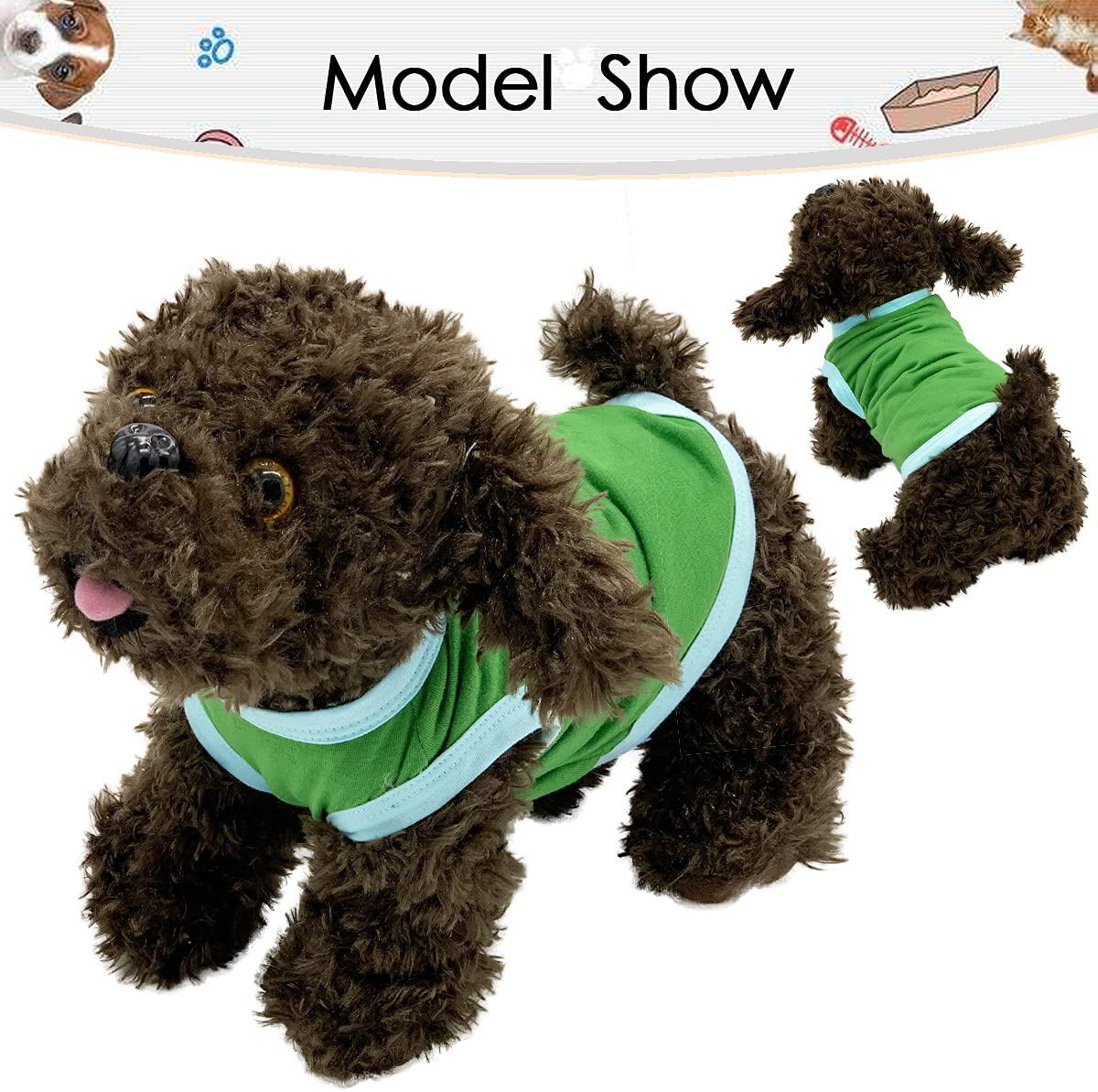 Dog T-Shirt Pet Summer Vests Clothes, Puppy Cute Costumes Shirts Soft and Breathable Clothing Doggy Fashion Printing Apparel Outfits for Small Medium Dogs Boy and Girl