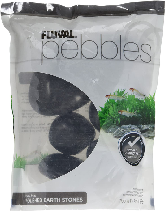 Fluval Polished Black Agate Stone for Aquarium, 1.5-Pound Animals & Pet Supplies > Pet Supplies > Fish Supplies > Aquarium Gravel & Substrates Fluval   