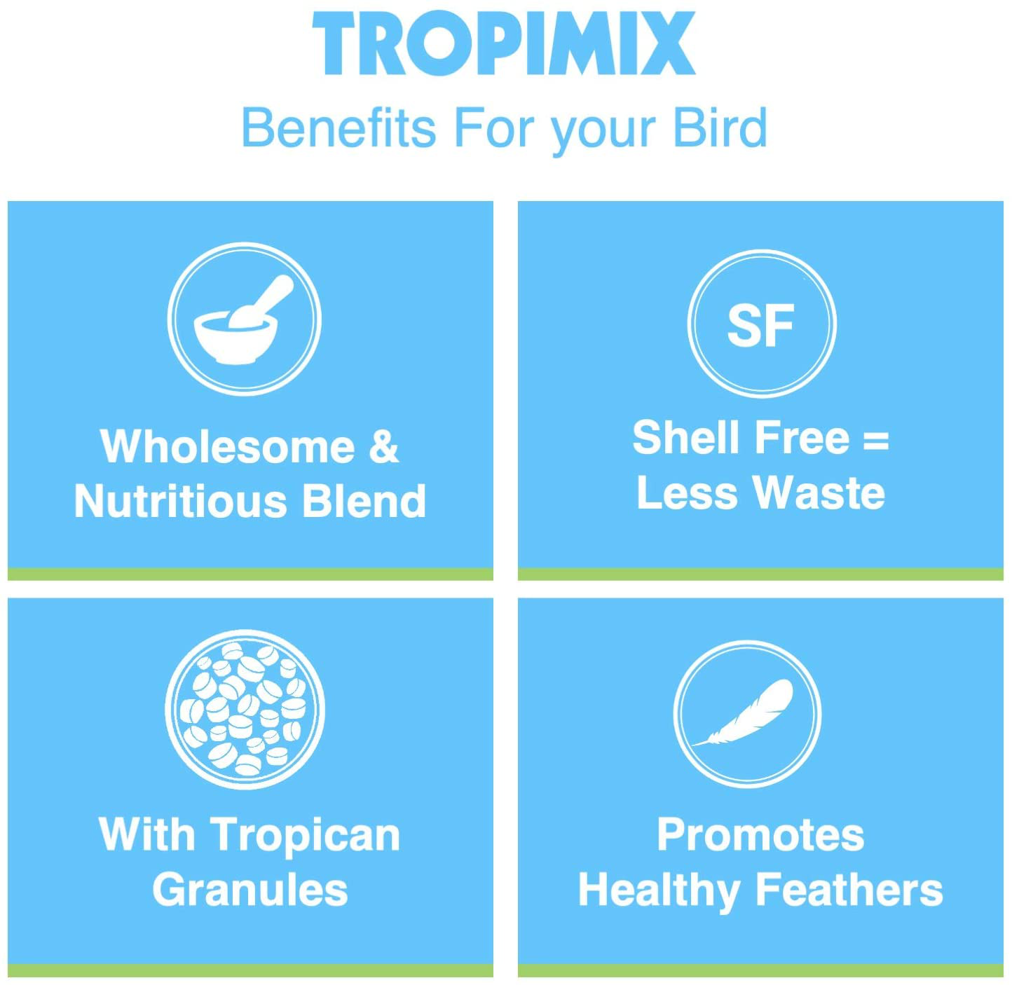 Hagen Tropimix Bird Food for Cockatiels & Lovebirds, HARI Parrot Food with Seeds, Fruit, Vegetables, Grains, Vitamins & Amino Acids Animals & Pet Supplies > Pet Supplies > Bird Supplies > Bird Food Hari   