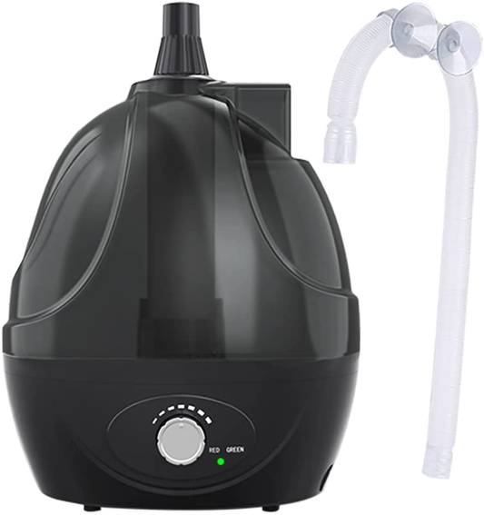 BETAZOOER Reptile Humidifiers Mister Fogger with Extension Tube/Hose, Suitable for Reptiles/Amphibians/Herps/Vivarium with Terrariums and Enclosures (2.5 Liter Tank) Animals & Pet Supplies > Pet Supplies > Reptile & Amphibian Supplies > Reptile & Amphibian Habitat Accessories BETAZOOER Black  