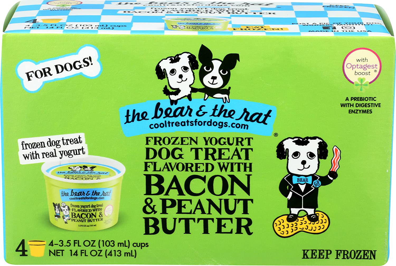 The Bear and the Rat, Yogurt Bacon & Peanut Butter Dog Treat, 14 Fl Oz Animals & Pet Supplies > Pet Supplies > Dog Supplies > Dog Treats The Bear And The Rat   