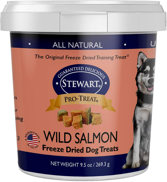 Stewart Freeze Dried Dog Treats Made in USA [Single Ingredient, Puppy and Dog Training Treats - Grain Free, Natural Dog Treats], Resealable Tub to Preserve Freshness Animals & Pet Supplies > Pet Supplies > Cat Supplies > Cat Treats Gimborn Pet Specialties Salmon 9.5 Ounce (Pack of 1) 