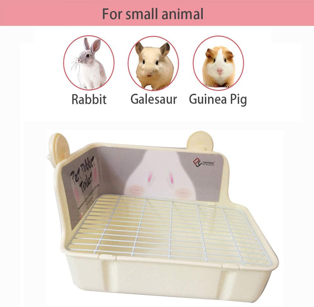 Rabbit Litter Box, Corner Litter Bedding Box, Pet Toilet for Small Animals, Rabbit, Guinea Pig, Chinchilla, Ferret, Galesaur, 11.02 Inches Animals & Pet Supplies > Pet Supplies > Small Animal Supplies > Small Animal Bedding OFLAO   