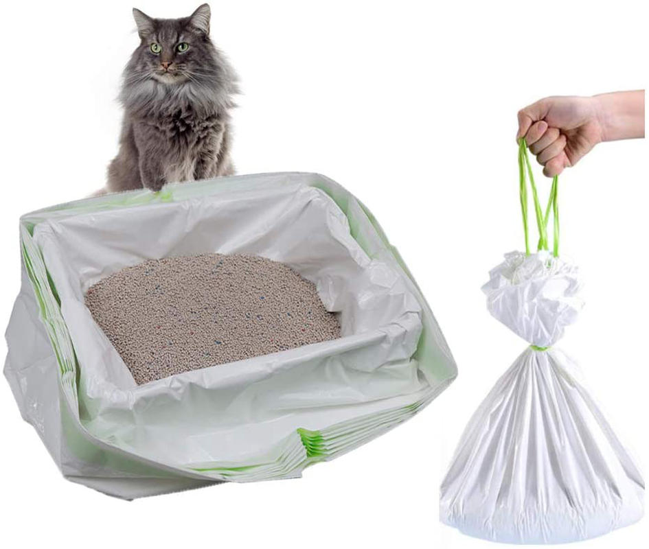 Donia Cat Litter Box Liners 14 PCS Thicken Jumbo Extra Durable Large Drawstring Kitty Litter Pan Bags Cat Waste Litter Bags Pet Cat Supplies (36" X 18") Animals & Pet Supplies > Pet Supplies > Cat Supplies > Cat Litter Box Liners Donia   