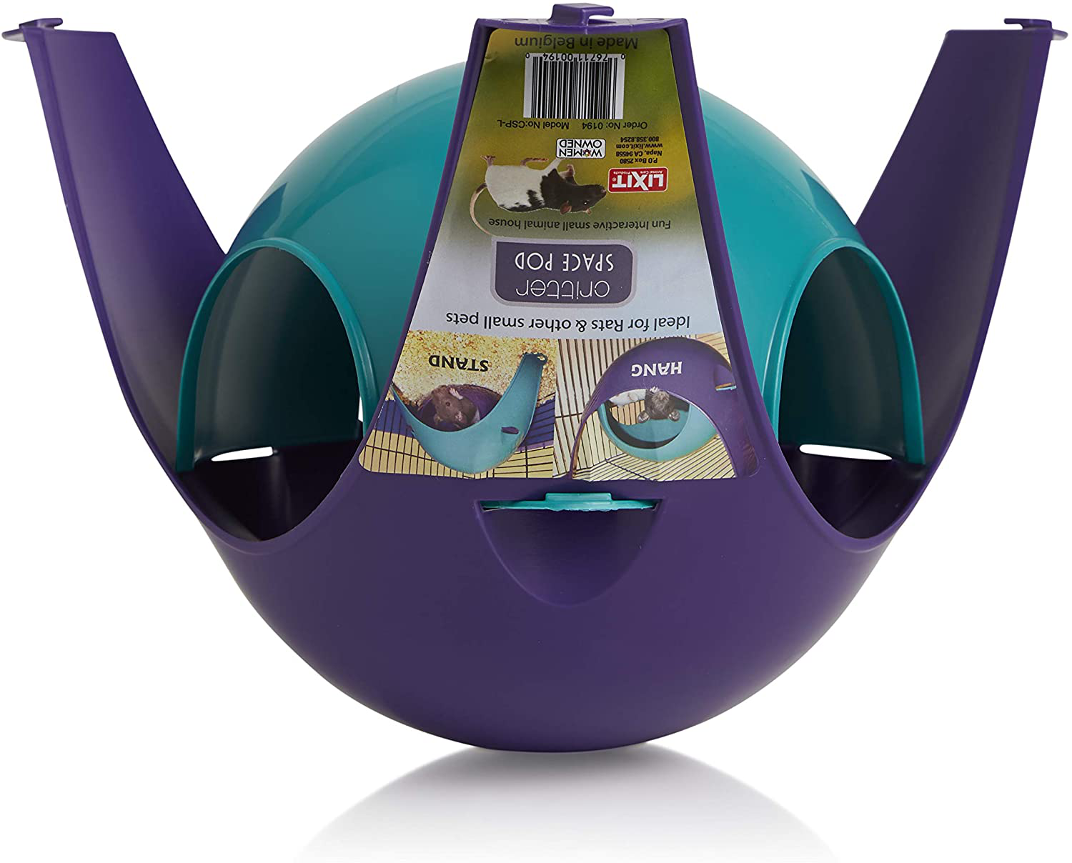 Lixit Critter Space Pod, Perfect for Small Animals Animals & Pet Supplies > Pet Supplies > Small Animal Supplies > Small Animal Habitat Accessories Lixit   