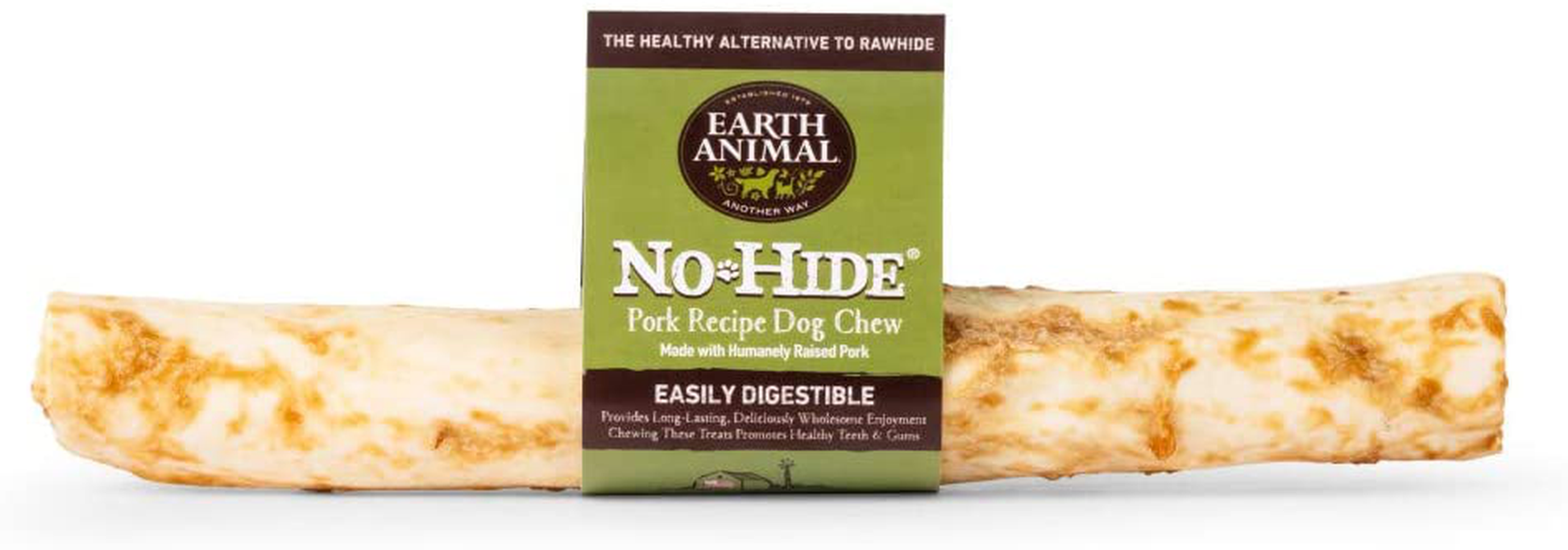 Earth Animal No-Hide Large Flavored Rolls Natural Rawhide Alternative Dog Chew Treat for Large Dogs Animals & Pet Supplies > Pet Supplies > Small Animal Supplies > Small Animal Treats EARTH ANIMAL Pork 1 Count 