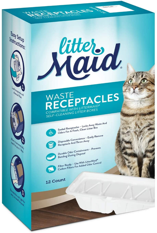 Littermaid Litter Box Waste Receptacles, Disposable/Sealable Waste Receptacles for Automatic Litter Boxes Animals & Pet Supplies > Pet Supplies > Cat Supplies > Cat Litter LitterMaid 3rd Edition Box 12-count 