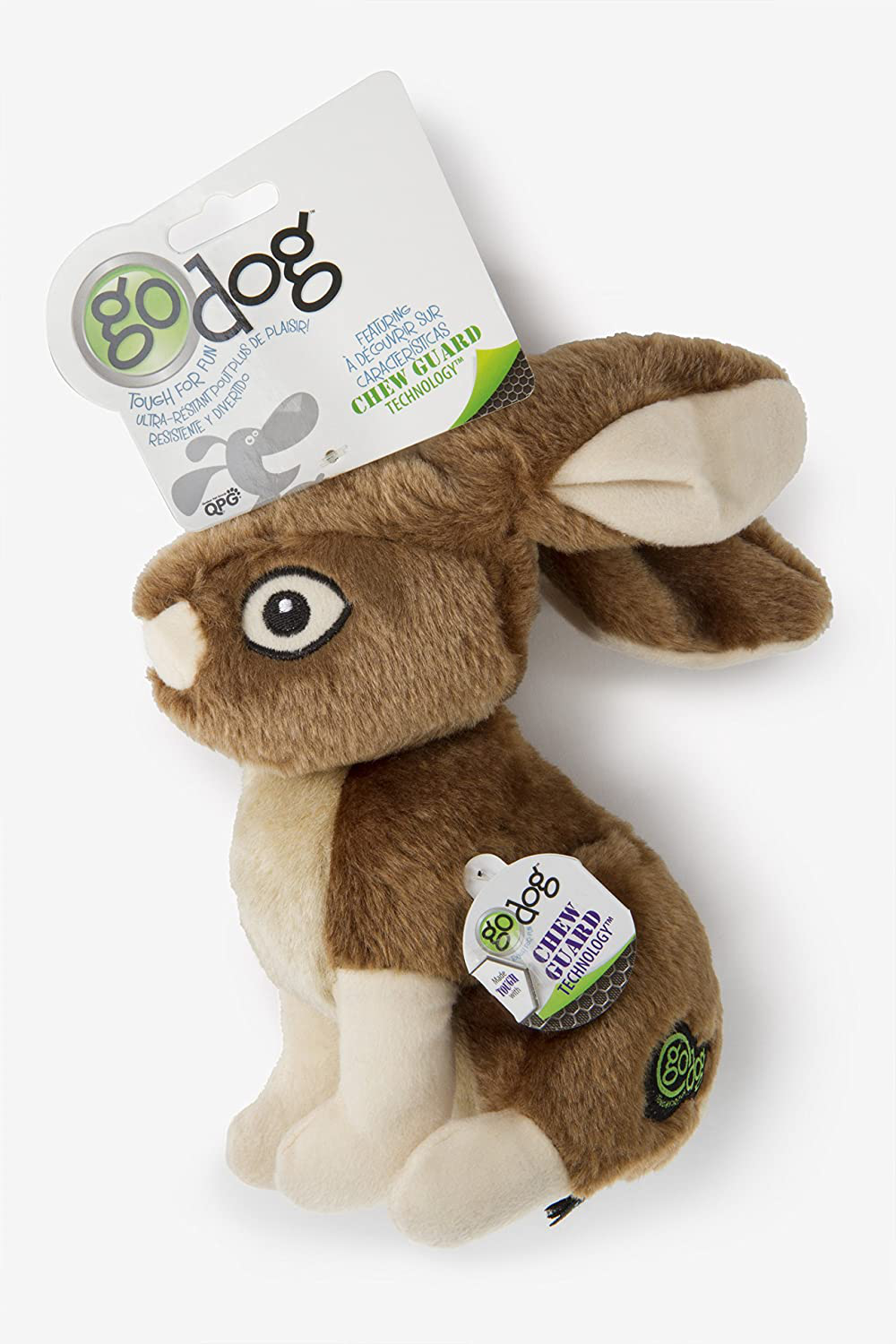 Godog Wildlife Rabbit Large Toy with Chew Guard Animals & Pet Supplies > Pet Supplies > Dog Supplies > Dog Toys goDog   