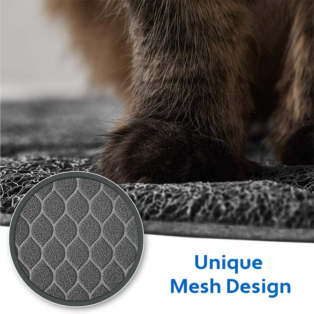 Mighty Monkey Durable Easy Clean Cat Mat, Litter Catching Mats, Great Scatter Control, Keep Floors Clean, Soft on Sensitive Kitty Paws, Cats Necessities, Slip Resistant, 24X17, Graphite Animals & Pet Supplies > Pet Supplies > Cat Supplies > Cat Litter Box Mats Hills Point Industries, LLC   