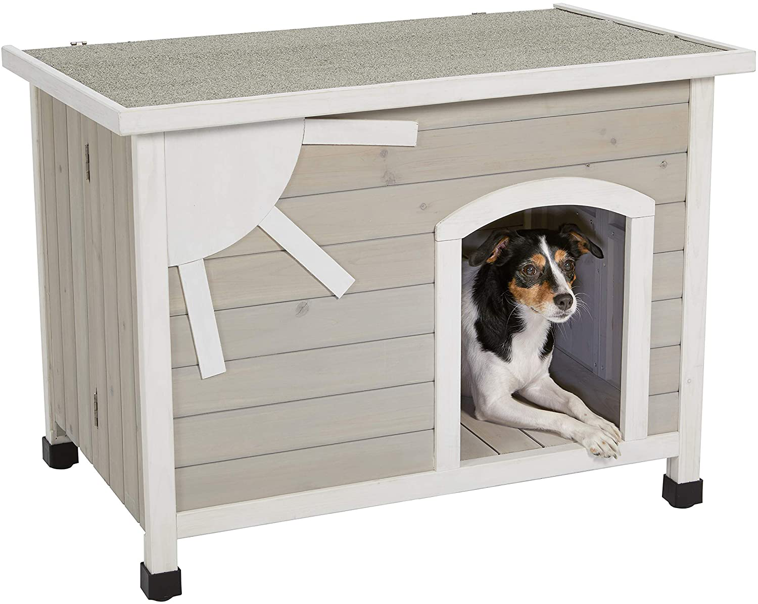 Midwest Homes for Pets Eillo Folding Outdoor Wood Dog House, No Tools Required for Assembly | Dog House Ideal for Small Dog Breeds, Beige (12EWDH-S) Animals & Pet Supplies > Pet Supplies > Dog Supplies > Dog Houses MidWest Homes for Pets   
