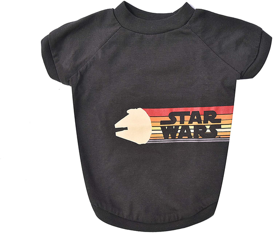 Star Wars for Pets Retro Logo Dog Tee - Star Wars Dog Shirts for All Sized Dogs - Soft Cute and Comfortable Dog Clothing and Apparel - Star Wars Dog Shirt, Star Wars Pets, Dog Shirt Star Wars Animals & Pet Supplies > Pet Supplies > Cat Supplies > Cat Apparel Marvel XXL  