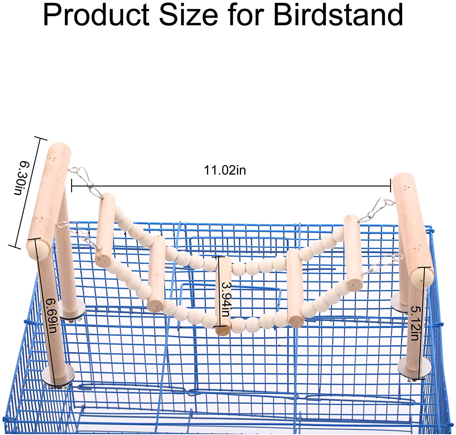 SAWMONG Bird Parrot Toys Bird Perch Stand Pet Birds Swing Climbing Ladder with Chewing Toys Playground Accessories for Small Parakeets Cockatiels Conures Lovebirds Animals & Pet Supplies > Pet Supplies > Bird Supplies > Bird Ladders & Perches SAWMONG   