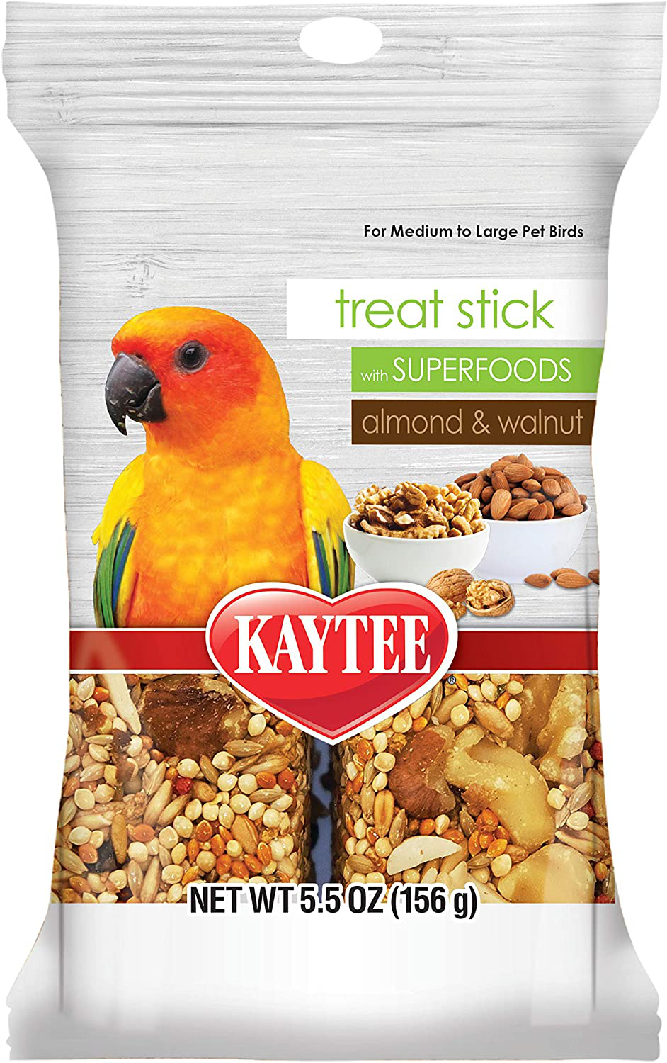 Kaytee Avian Superfood Treat Stick, Almond & Walnut, 5.5 Ounces Animals & Pet Supplies > Pet Supplies > Bird Supplies > Bird Treats Kaytee   