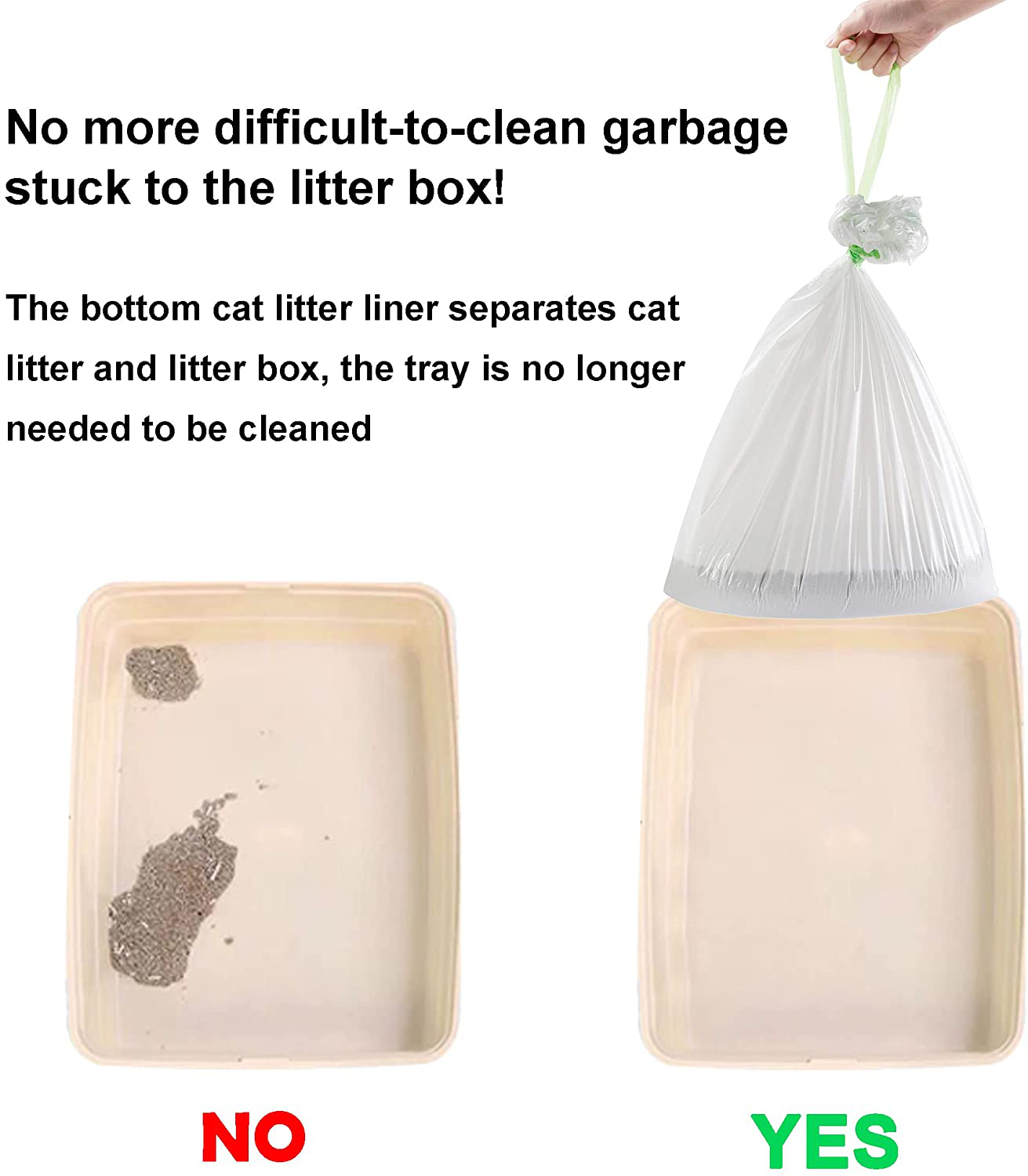 Suhaco Sifting Cat Litter Box Liners, Litter Pan Disposable Bags, 2 Mil Thickened Cat Litter Liners with Drawstring, Weekly 7 Pack Litter Bags for Easy Cleaning (L (Pack of 28)) Animals & Pet Supplies > Pet Supplies > Cat Supplies > Cat Litter Box Liners Suhaco   