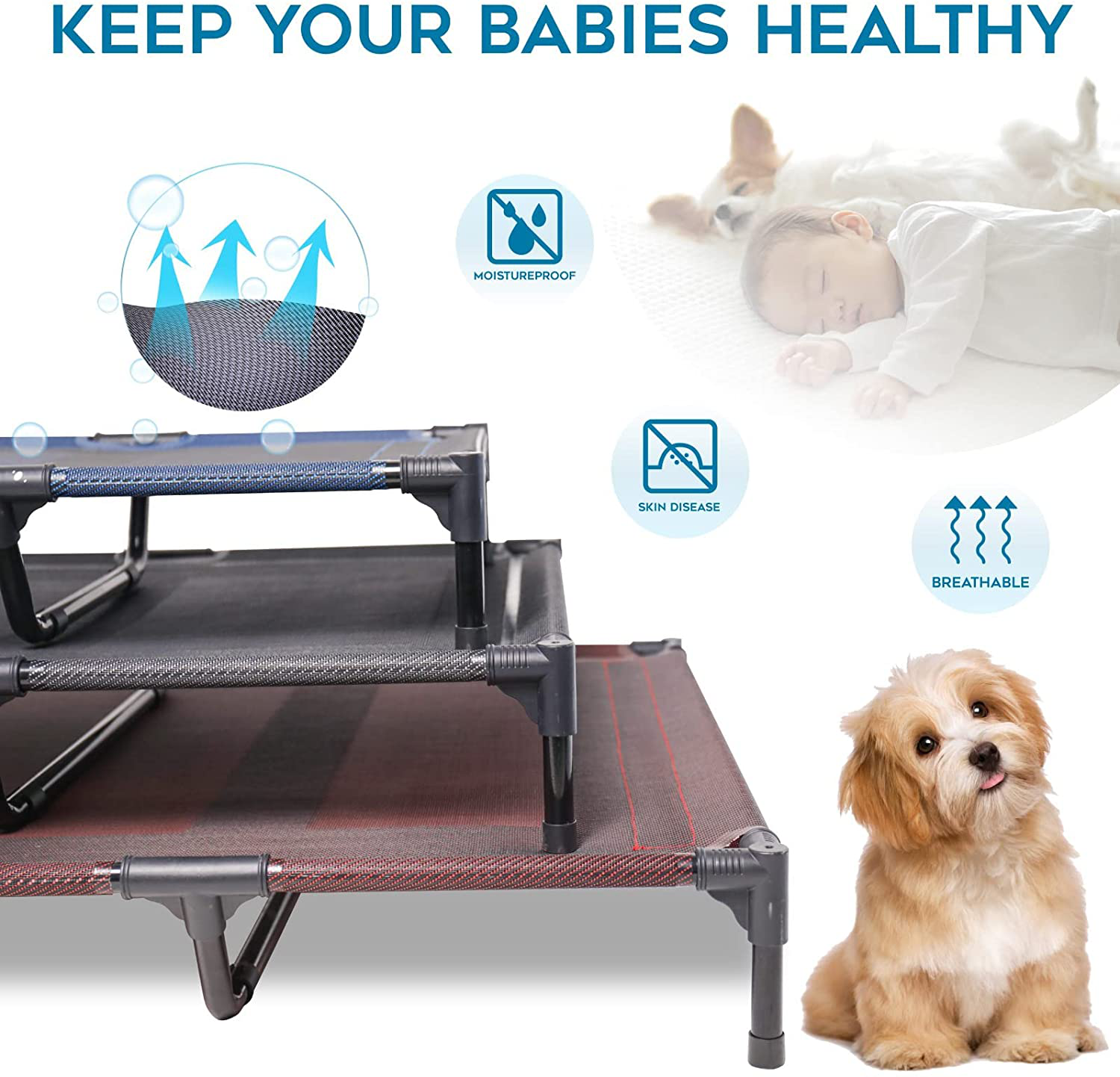 Suddus Elevated Dog Beds Waterproof Outdoor, Portable Raised Dog Bed, Dog Bed off the Floor, Dog Bed Easy Clean Indoor or Outdoor Use, Multiple Sizes… Animals & Pet Supplies > Pet Supplies > Dog Supplies > Dog Beds suddus   