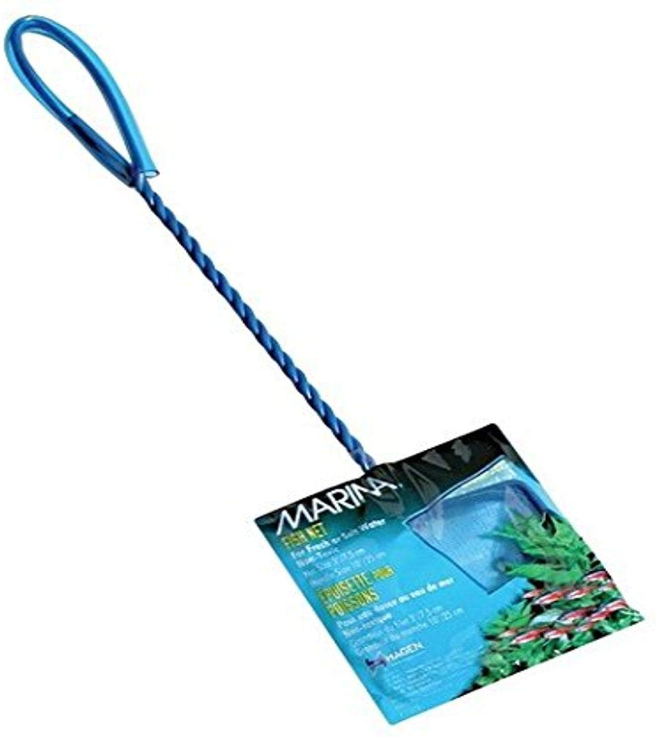 Marina Blue Fine Nylon Net with Handle, Aquarium Maintenance Tool, Blue Animals & Pet Supplies > Pet Supplies > Fish Supplies > Aquarium Fish Nets Rolf C. Hagen (USA) Corp. X-Small - 3"  