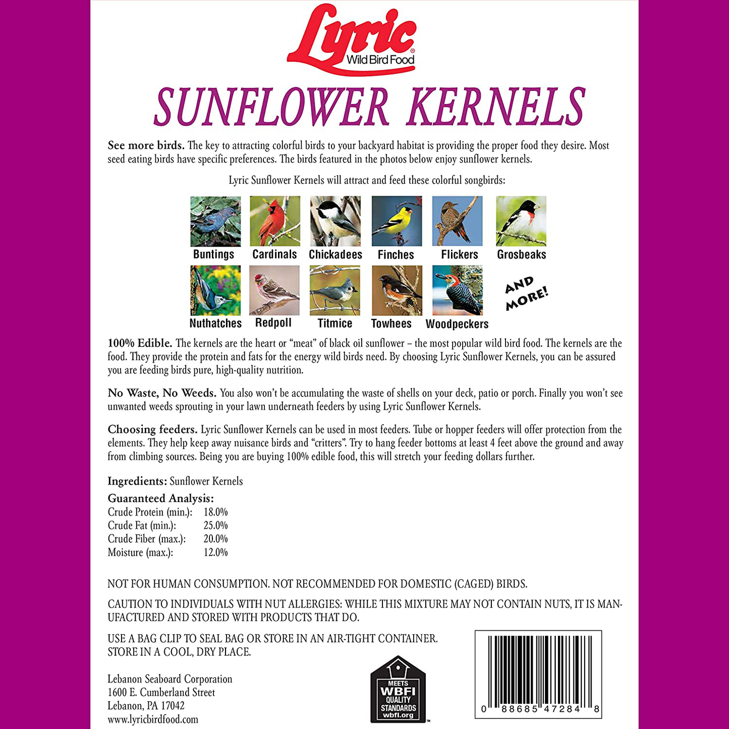 Lyric 2647446 Sunflower Kernels - 25 Lb.