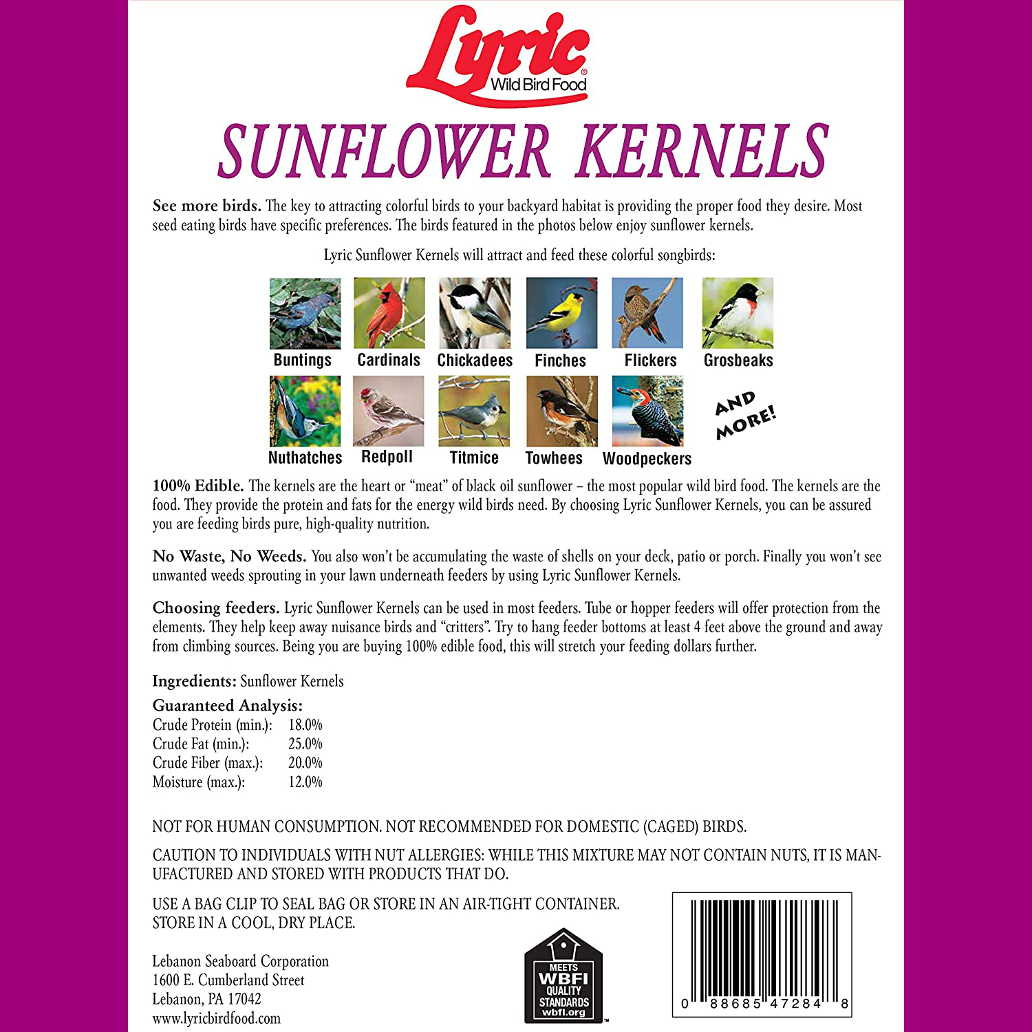 Lyric 2647446 Sunflower Kernels - 25 Lb.