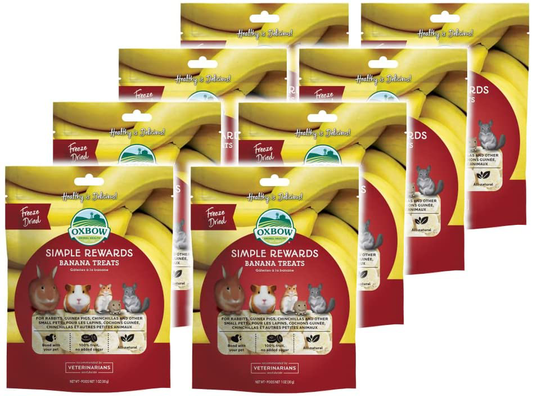 Oxbow (8 Pack) Simple Rewards Treats - Small Animals Banana 1 Oz Animals & Pet Supplies > Pet Supplies > Small Animal Supplies > Small Animal Treats Oxbow   