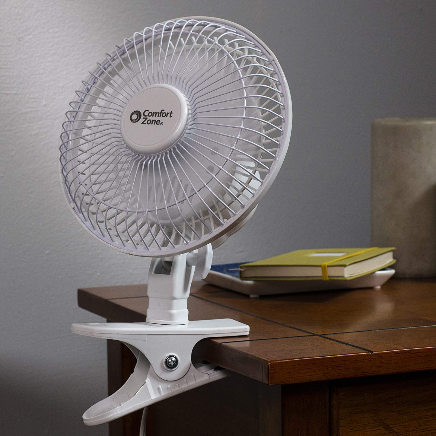 Comfort Zone CZ6C 6-Inch Quiet Portable Indoor 2-Speed Desk Fan with Clip and Fully Adjustable Tilt, White Animals & Pet Supplies > Pet Supplies > Dog Supplies > Dog Treadmills Comfort Zone   