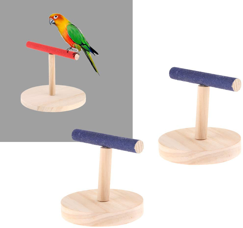 Flameer 2Pcs Bird Cage Stand Parrot Perch Training Perch Stands Playstand Playgound Play Gym for Concures Parakeets Lovebirds Cockatiels Animals & Pet Supplies > Pet Supplies > Bird Supplies > Bird Gyms & Playstands Flameer   