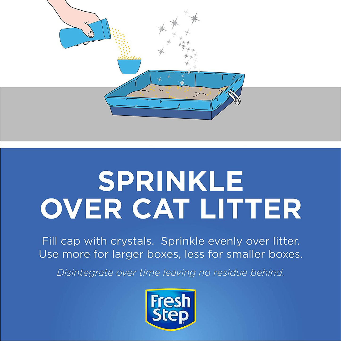 Fresh Step Cat Litter Crystals in Summer Breeze | Cat Litter Box Deodorizer, 15 Ounces - 3 Pack, Deodorizing Animals & Pet Supplies > Pet Supplies > Cat Supplies > Cat Litter Fresh Step   