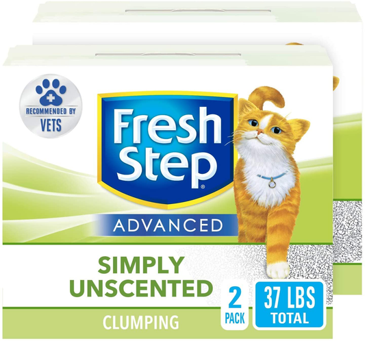 Fresh Step Advanced Simply Unscented Clumping Cat Litter, Recommended by Vets Animals & Pet Supplies > Pet Supplies > Cat Supplies > Cat Litter Fresh Step New! Advanced Unscented 37 lb 
