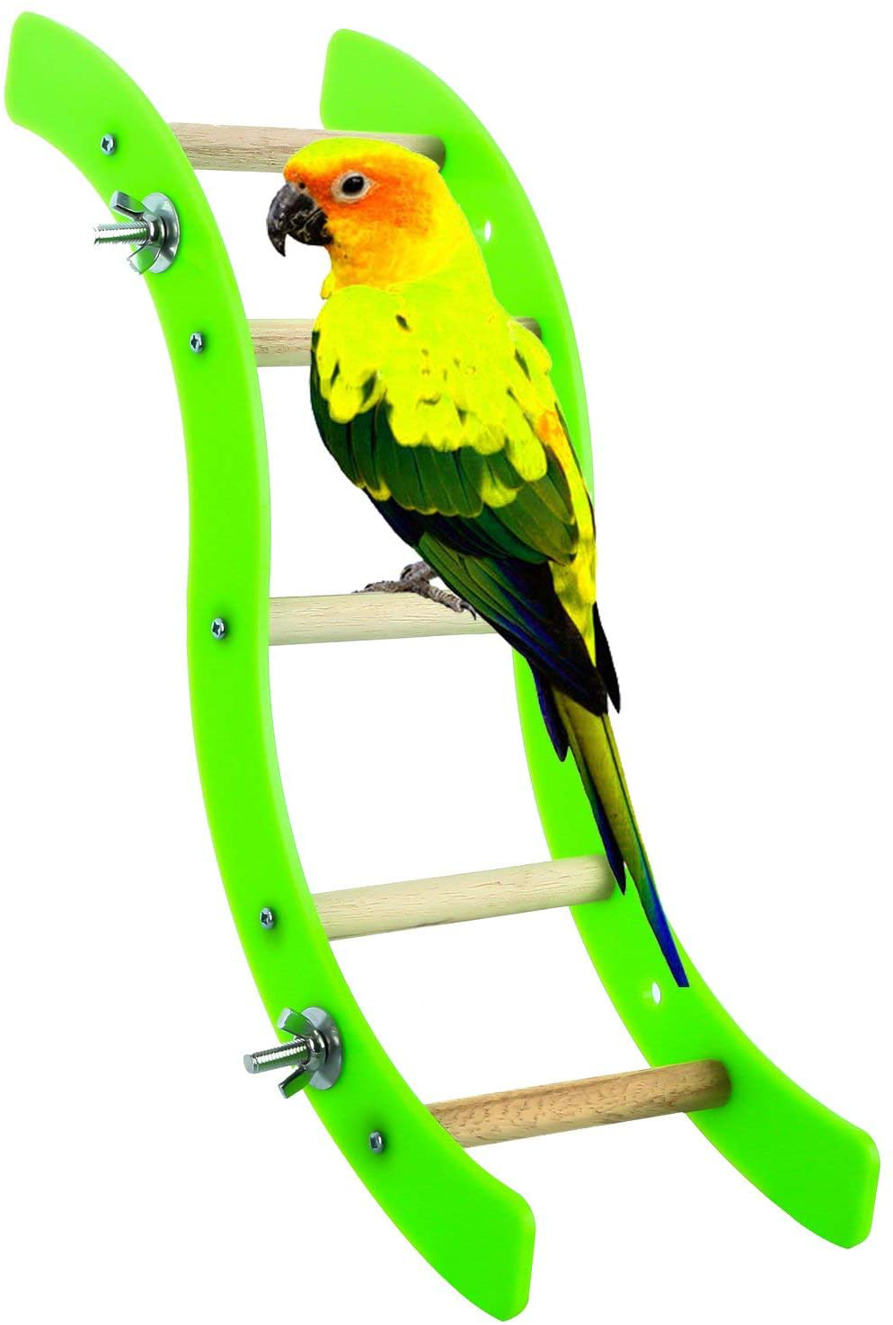 Litewood Pet Bird Hamster Acrylic Wave Ladder Stand Crawling Ladders Parrot Perch Toy for Small and Medium Animals Rabbit Chinchilla Macaw African Greys Cage Climbing Game Play Toys