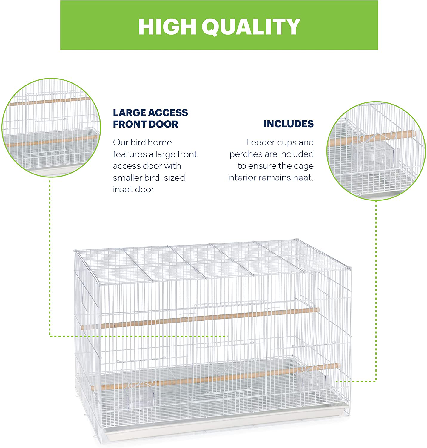 Prevue Hendryx Pet Products Flight Cage, White,1/2" Animals & Pet Supplies > Pet Supplies > Bird Supplies > Bird Cages & Stands Prevue Hendryx   