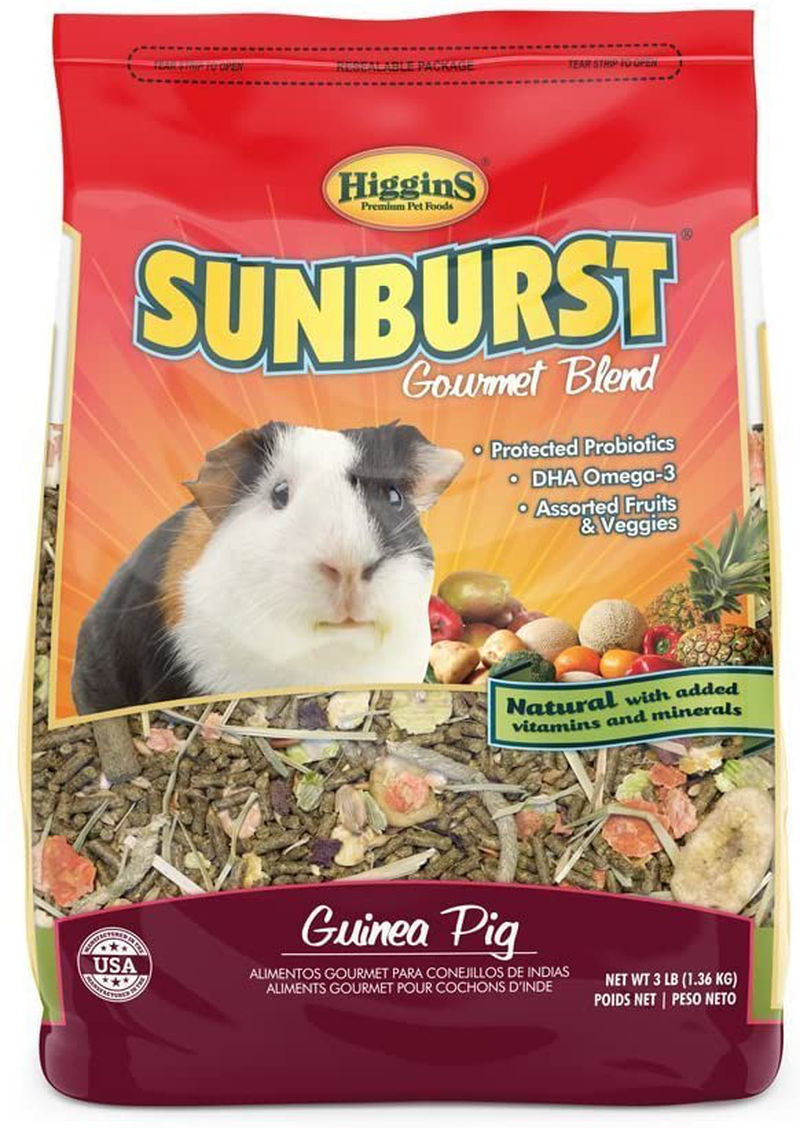 Higgins Sunburst Gourmet Food Mix for Guinea Pigs, 6 Pound