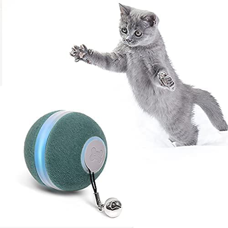 Boqii Cat Toys for Indoor Cats Smart Balls, [3 Modes for Cats' Different Personalities] [Upgrade Plush Material] Interactive Cat Toys Balls, USB Charging Cat Stuff, Automatic Cat Toy as Cat Gifts Animals & Pet Supplies > Pet Supplies > Cat Supplies > Cat Toys boqii Olive Green  
