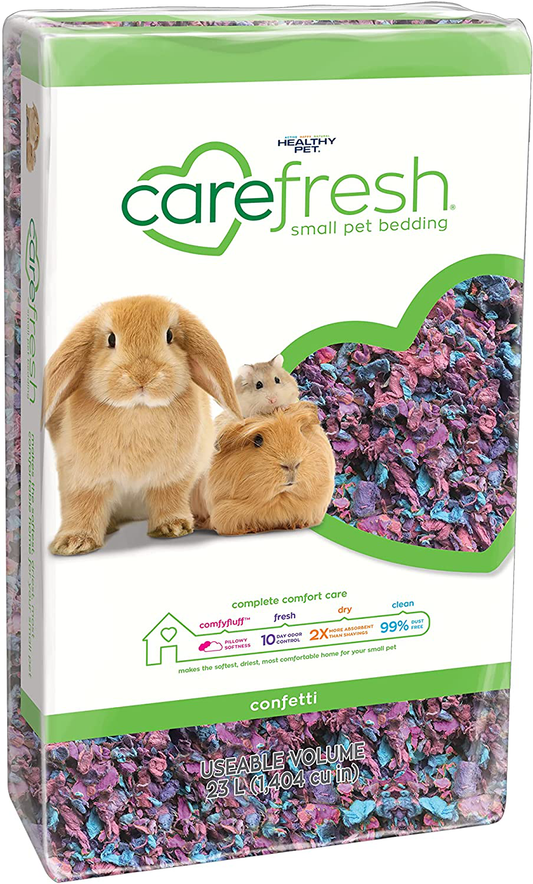 Carefresh 99% Dust-Free Confetti Natural Paper Small Pet Bedding with Odor Control, 23 L Animals & Pet Supplies > Pet Supplies > Small Animal Supplies > Small Animal Bedding Carefresh   