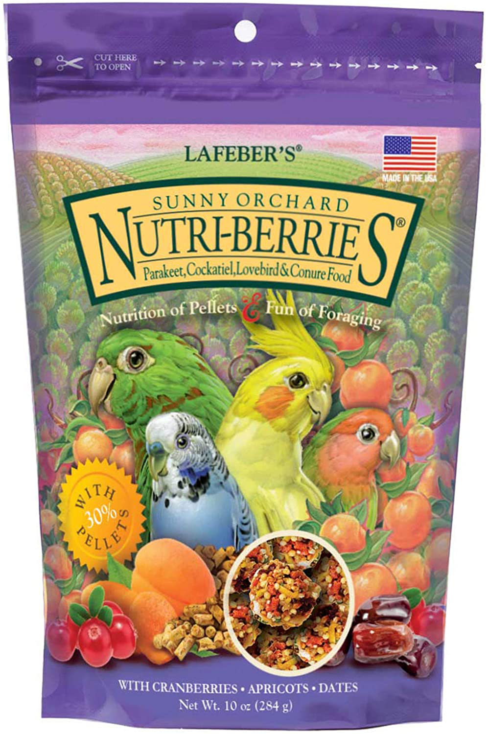 Cockatiel Sunny Orchard Nutri-Berries 10 Oz Animals & Pet Supplies > Pet Supplies > Bird Supplies > Bird Treats LAFEBER'S   