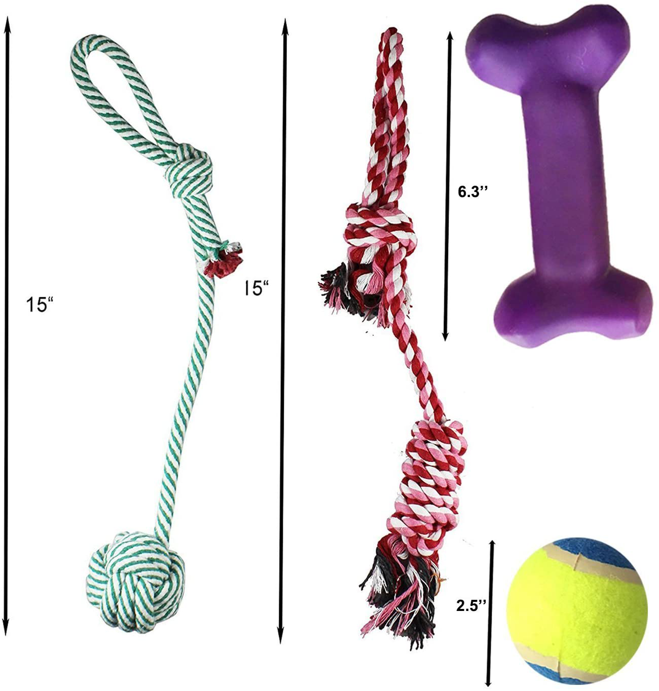 Jalousie 14 Pack Dog Rope Toys Dog Toy Assortment Puppy Chew Dog Rope Toy Nearly Indestructible Rope Toy Assortment for Medium Large Breeds Animals & Pet Supplies > Pet Supplies > Dog Supplies > Dog Toys Jalousie   