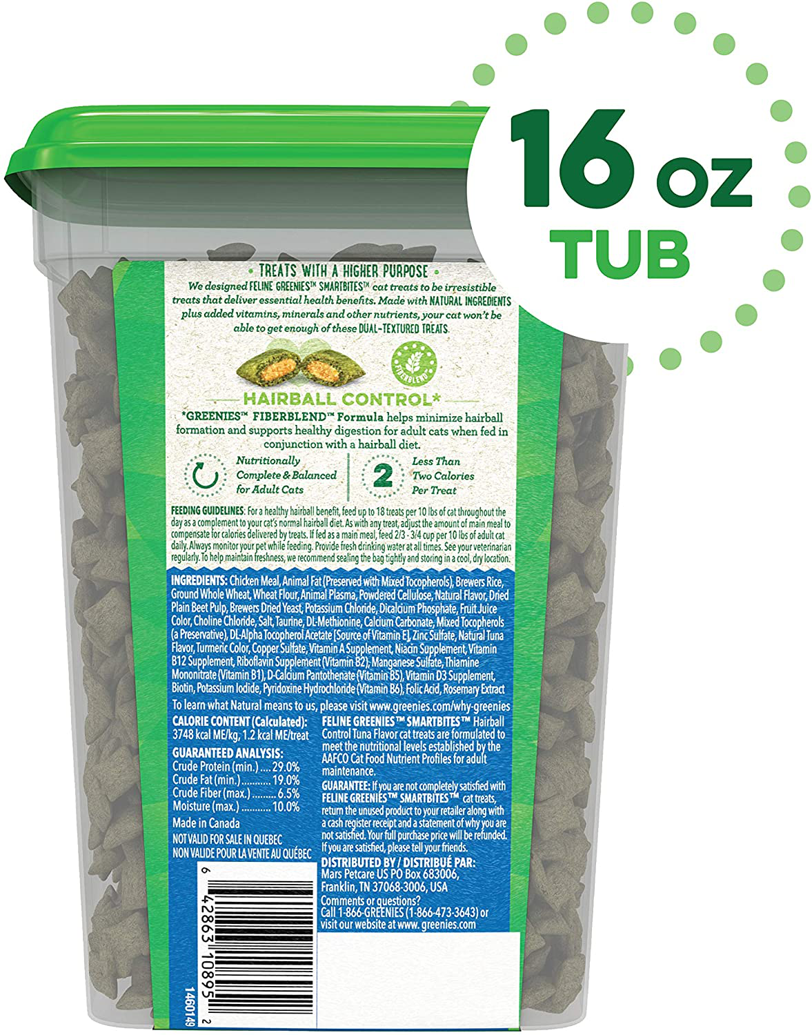 Greenies Feline SMARTBITES Hairball Control, Chicken and Tuna Flavors, All Bag Sizes Animals & Pet Supplies > Pet Supplies > Cat Supplies > Cat Treats Mars Petcare   