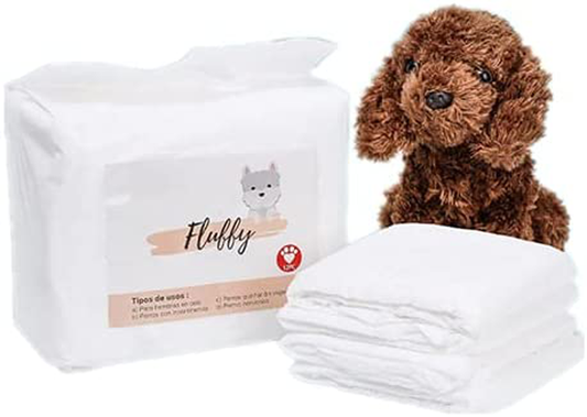 EBLSE Dog Diaper Liners Booster Pads for Male and Female Dogs, Disposable Dog Diaper Inserts Fit Most Types of Dog Diapers - Excitable Urination, Incontinence, or Washable Period Panties Animals & Pet Supplies > Pet Supplies > Dog Supplies > Dog Diaper Pads & Liners EBLSE   