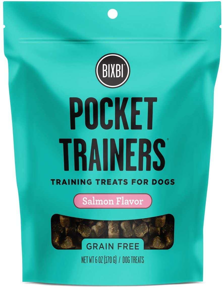 BIXBI Pocket Trainers, Salmon (6 Oz, 1 Pouch) - Small Training Treats for Dogs - Low Calorie and Grain Free Dog Treats, Flavorful Pocket Size Healthy and All Natural Dog Treats Animals & Pet Supplies > Pet Supplies > Dog Supplies > Dog Treats BIXBI Salmon  