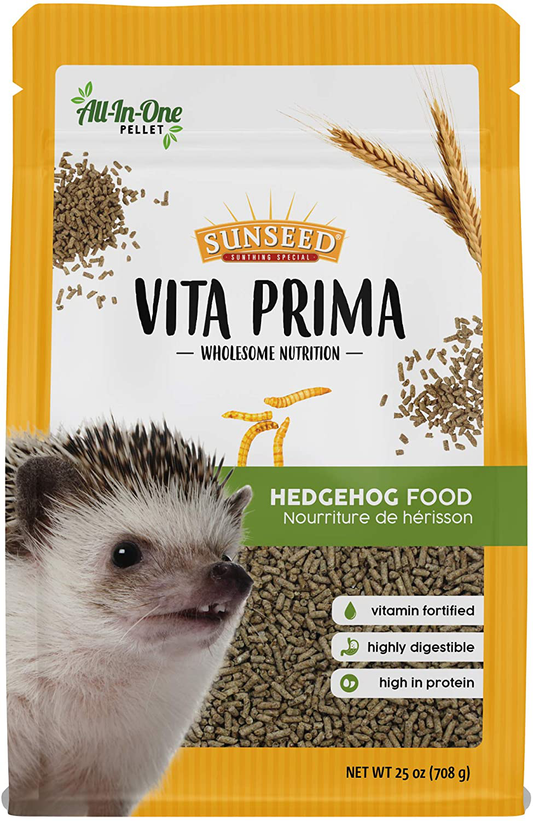 Sunseed Vita Prima Wholesome Nutrition Hedgehog Food All-In-One Pellet Diet, 25 Oz (Packaging May Vary)