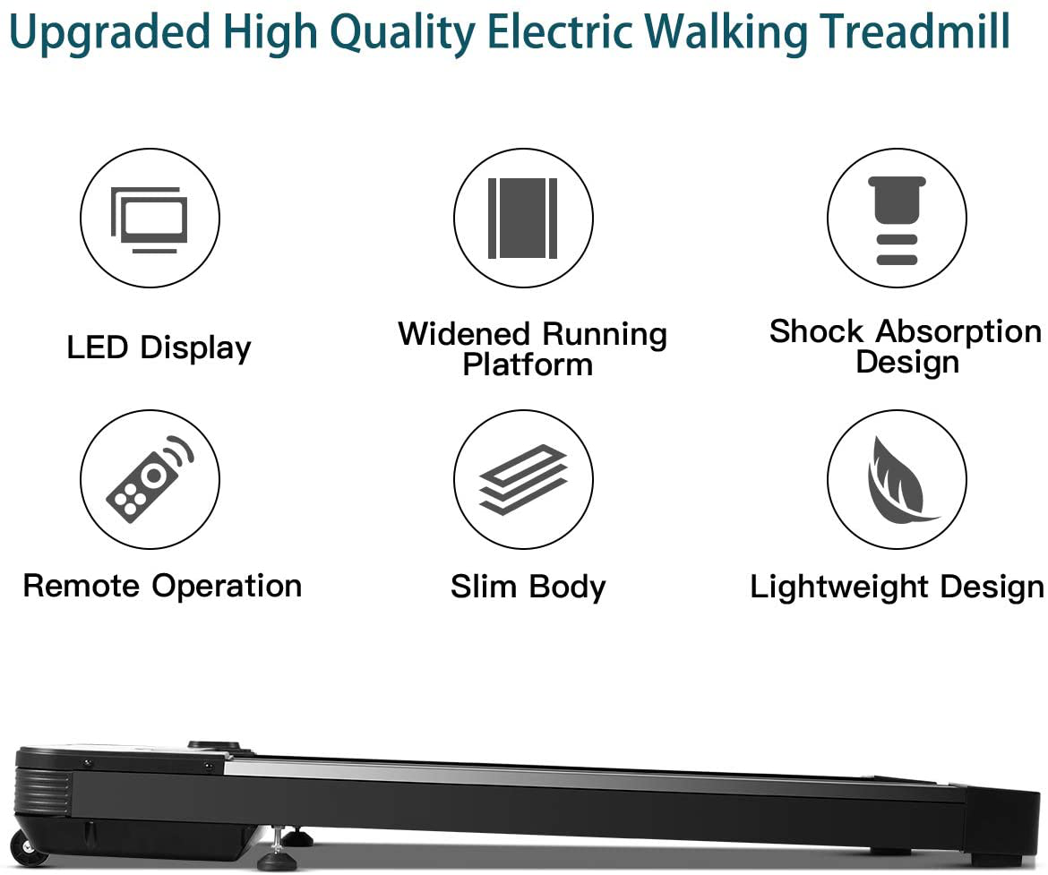 Goplus under Desk Treadmill, with Touchable LED Display and Wireless Remote Control, Built-In 3 Workout Modes and 12 Programs, Walking Jogging Machine, Superfit Electric Treadmill for Home Office Animals & Pet Supplies > Pet Supplies > Dog Supplies > Dog Treadmills Superbuy   